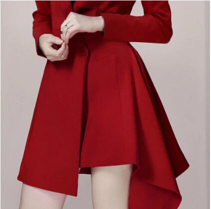 Red Asymmetry Dress