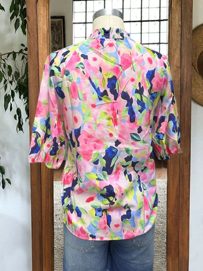 Blusa Floral Rosa