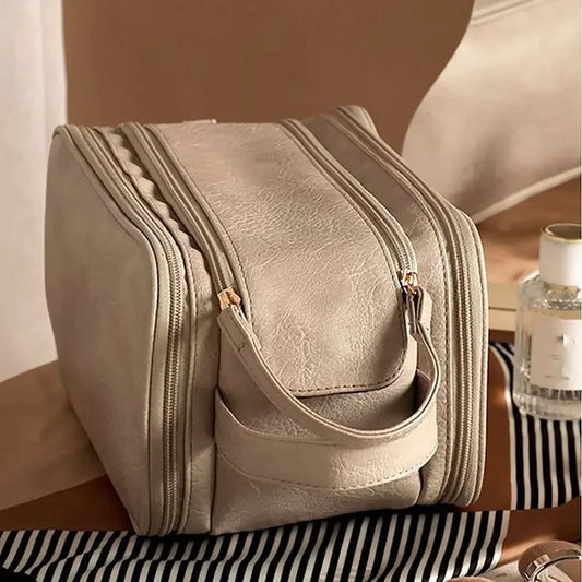 Designer PU Leather Stone Pattern Makeup Bag