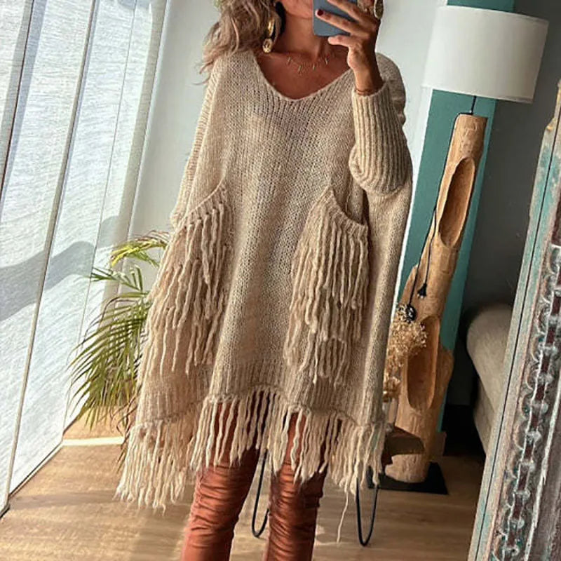 Tassel Pocket Sweater