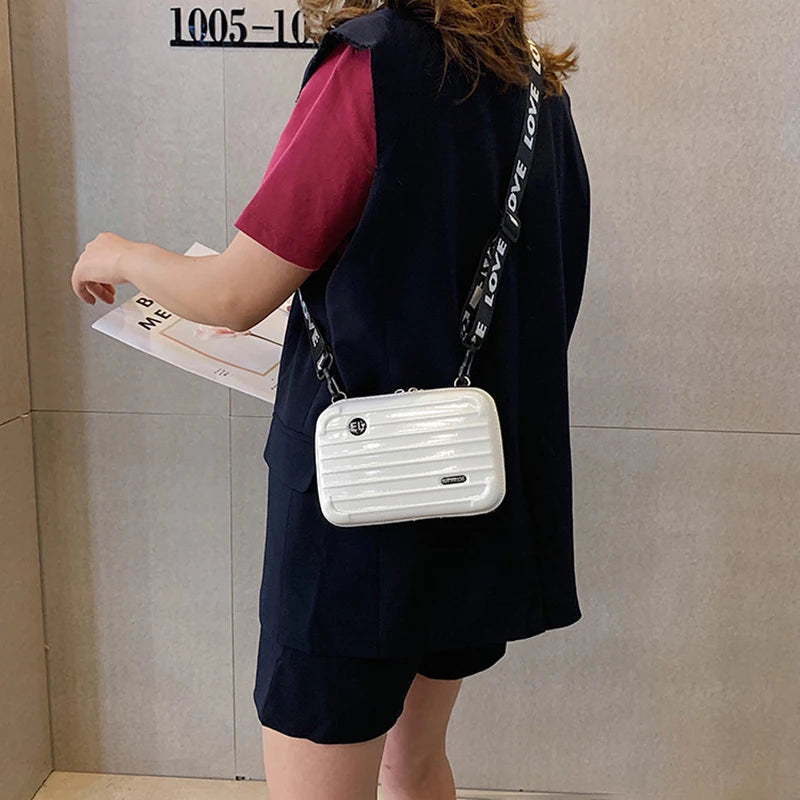 Women's Fashion Crossbody Mini Suitcase Bag