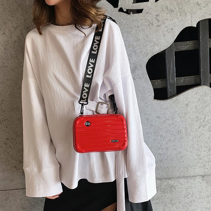 Women's Fashion Crossbody Mini Suitcase Bag