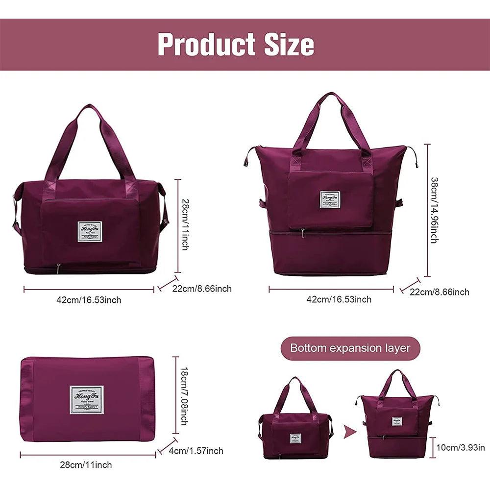 Large Folding Waterproof Travel Tote Bag